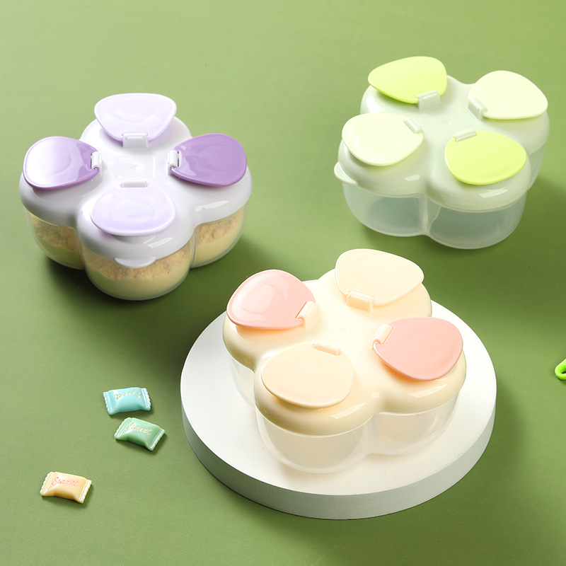 Baby Food Glass Jars - Contenitore Portatile Clover a 4 Scomparti