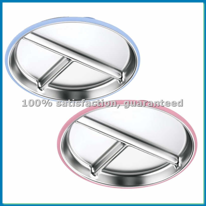 Plate Suction Toddler - 2 Piatto per Bambini in Acciaio