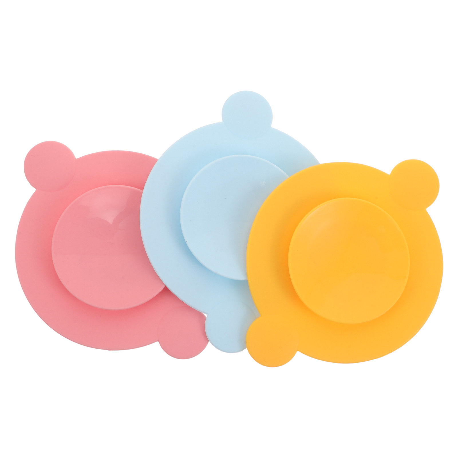 Plate Suction Toddler - Set di 3 Piatti Antiscivolo in