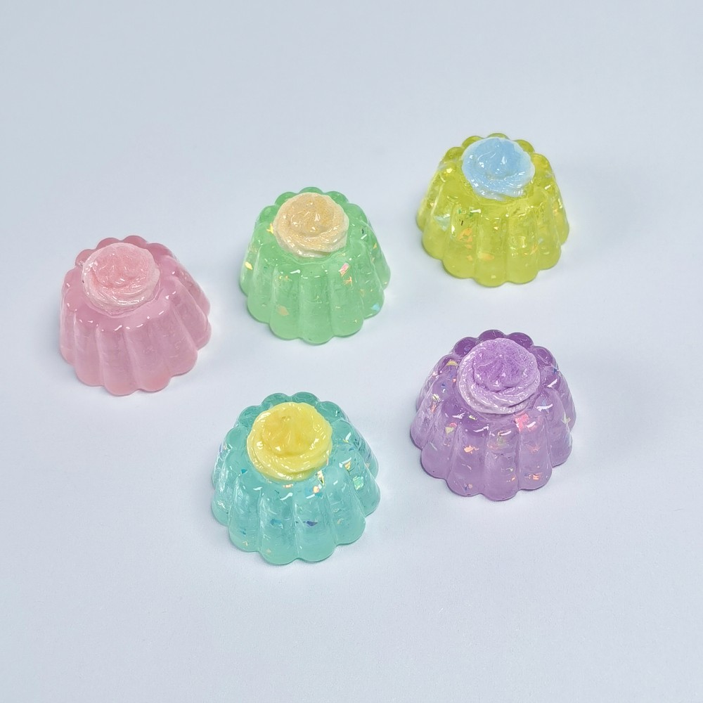 Baby Food Doll - Miniatura Torta Gelatina con Paillettes Crema,