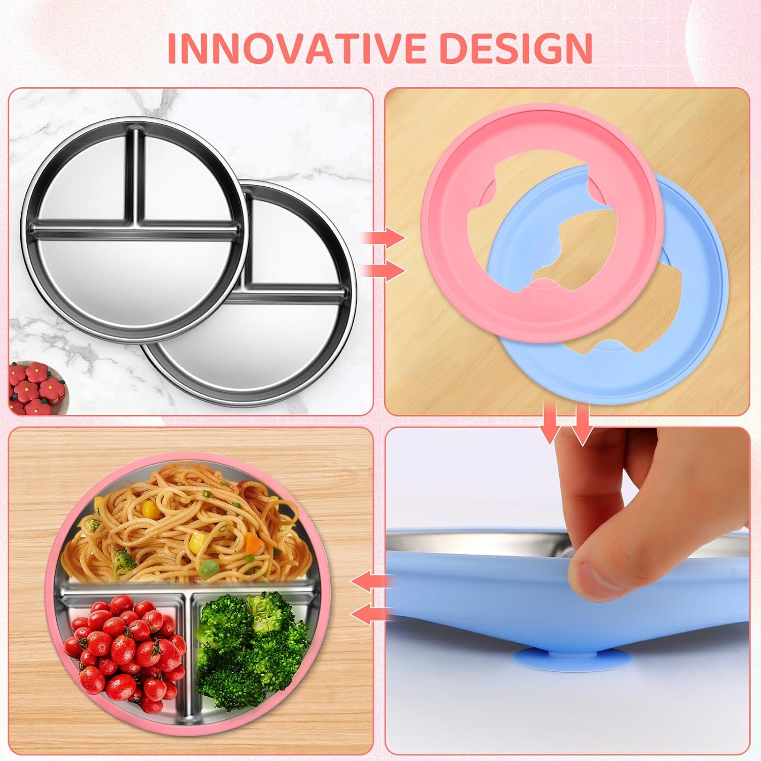 Piatto per bambini in acciaio  - Plate Suction Toddler recensione e prezzo